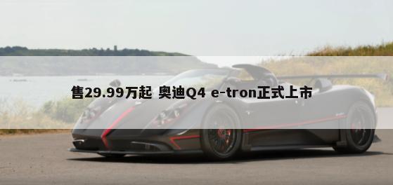 售29.99万起 奥迪Q4 e-tron正式上市        -第1张图片