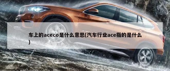 车上的aceco是什么意思(汽车行业ace指的是什么)-第1张图片