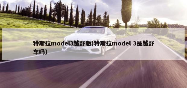 特斯拉model3越野版(特斯拉model 3是越野车吗)-第1张图片