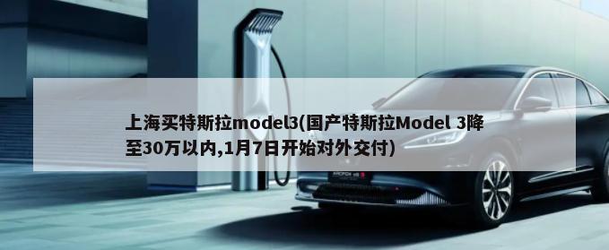 上海买特斯拉model3(国产特斯拉Model 3降至30万以内,1月7日开始对外交付)-第1张图片