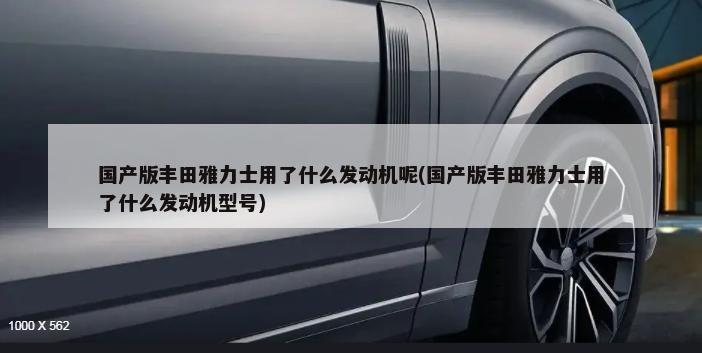 国产版丰田雅力士用了什么发动机呢(国产版丰田雅力士用了什么发动机型号)-第1张图片