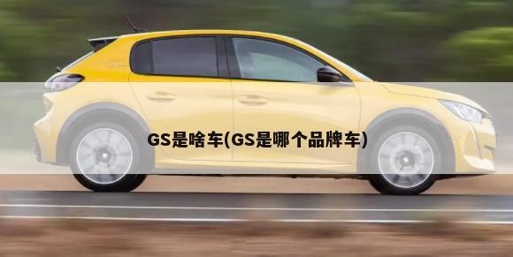 GS是啥车(GS是哪个品牌车)-第1张图片